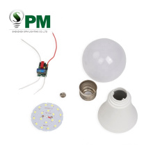 110V-265V High quality 600lm lamp plastic led bulb spare parts